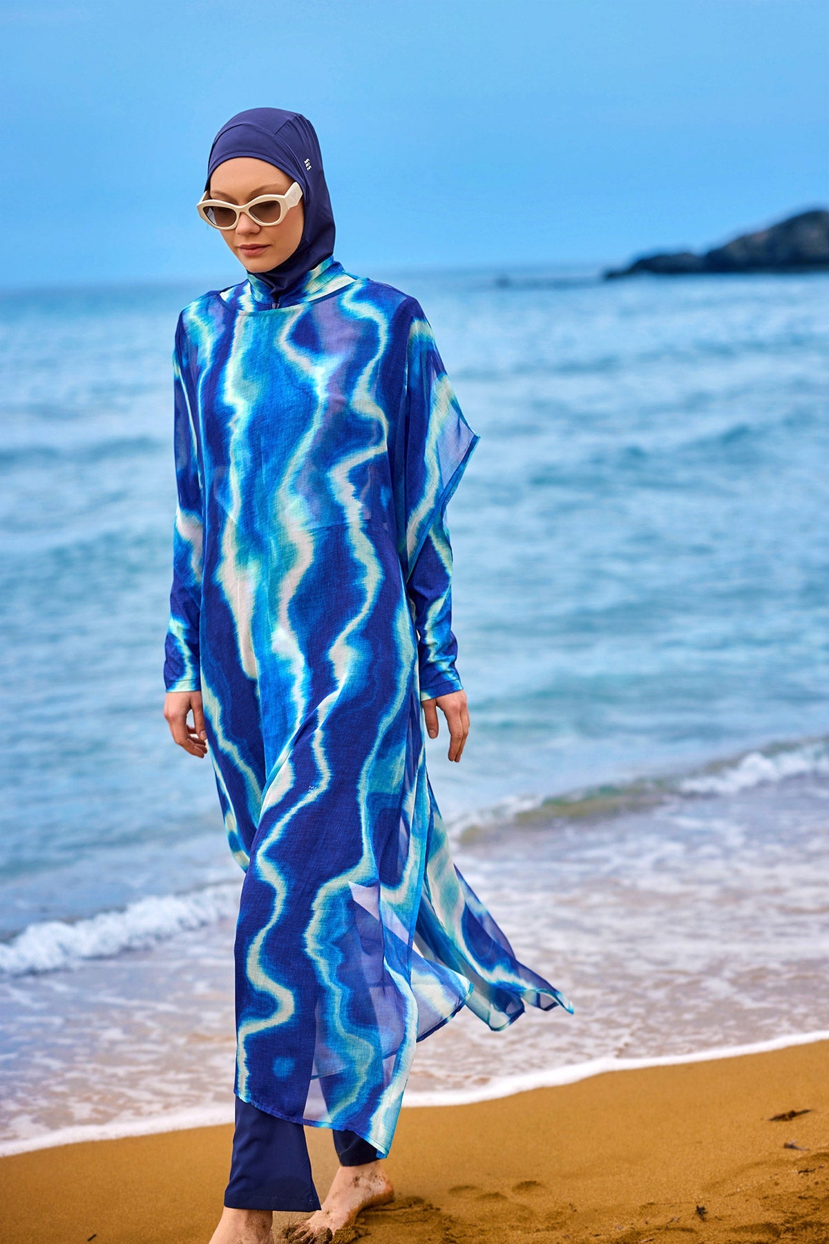 Silky Pareo with Colorful Pattern