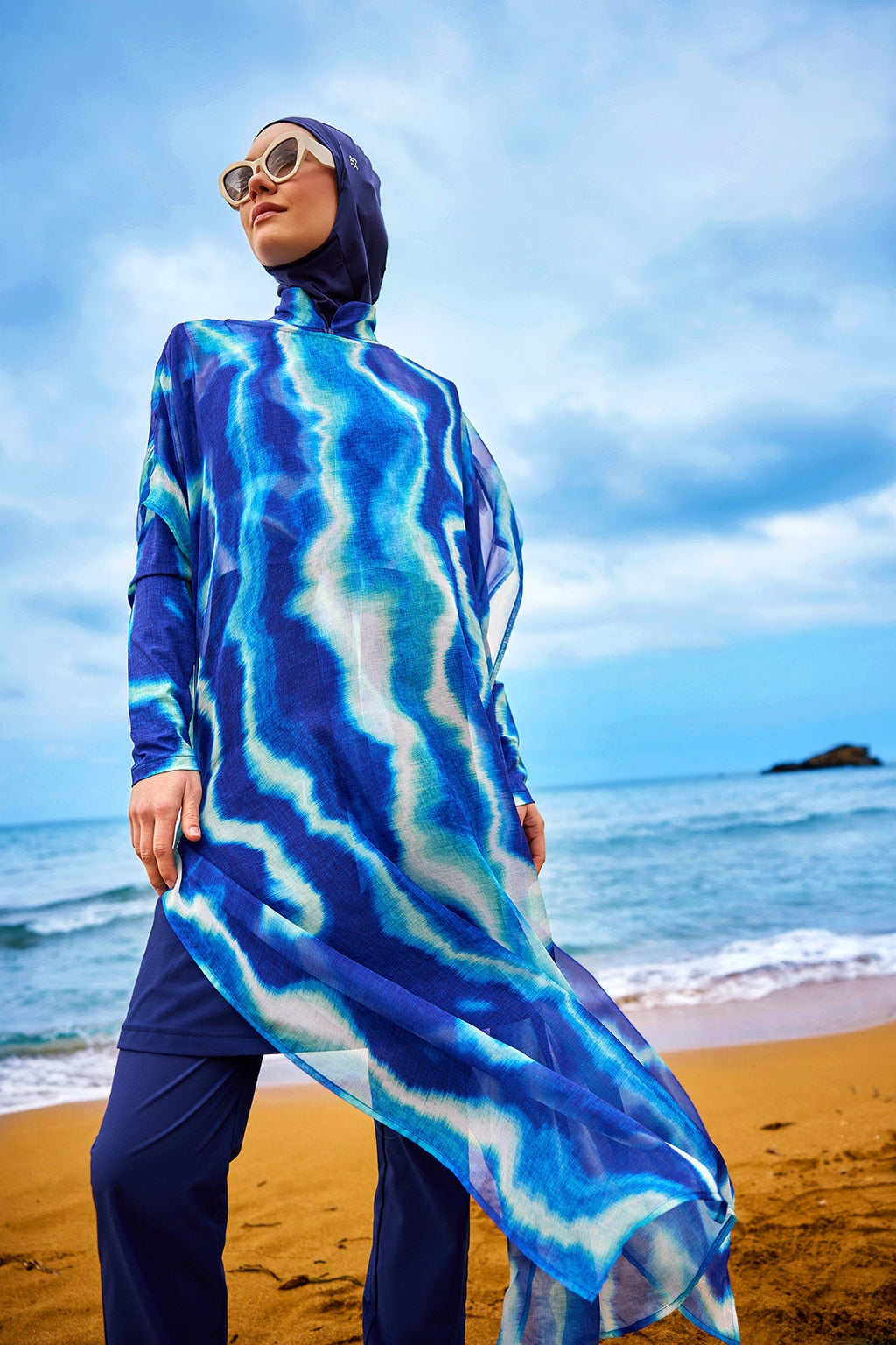 Silky Pareo with Colorful Pattern