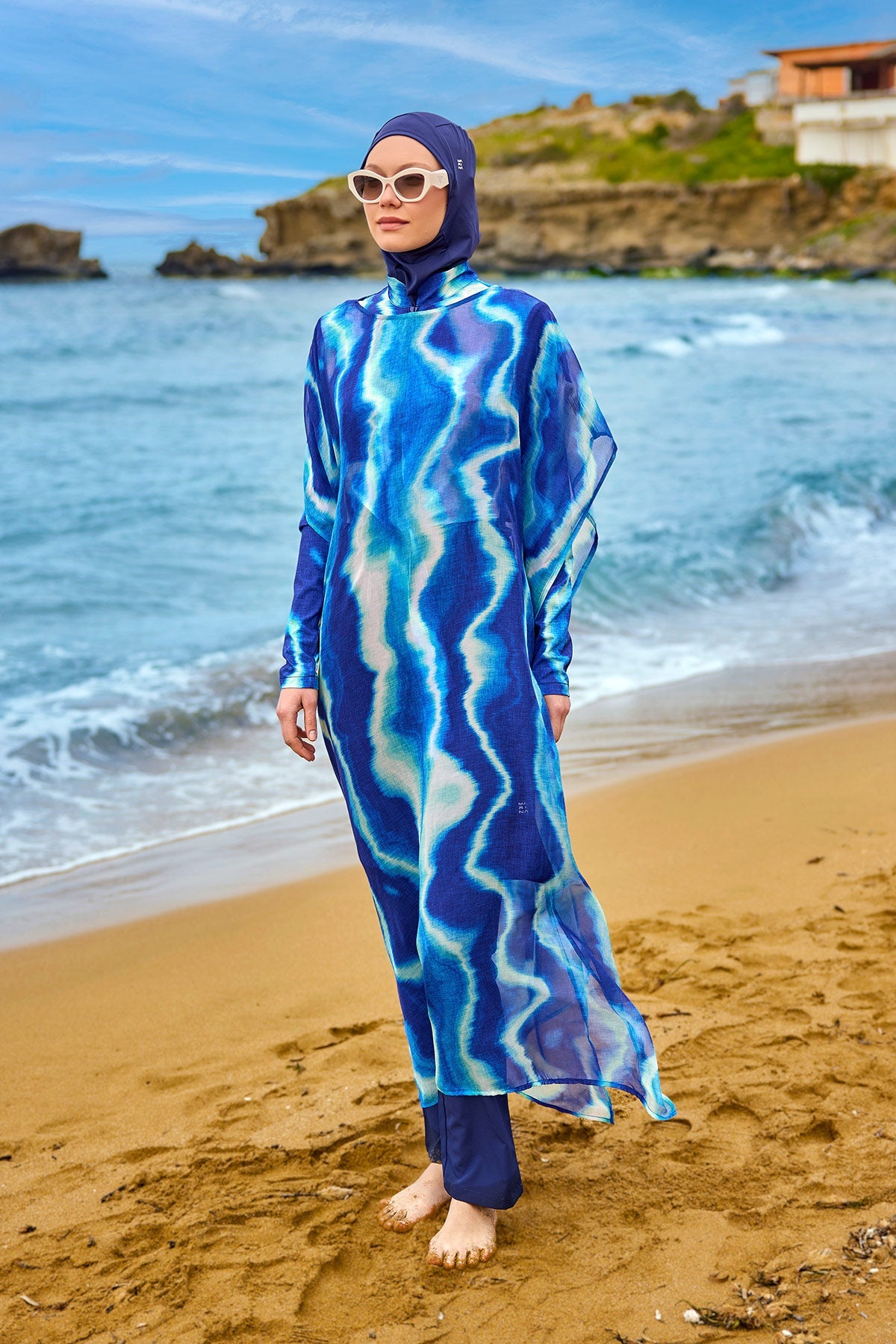 Silky Pareo with Colorful Pattern