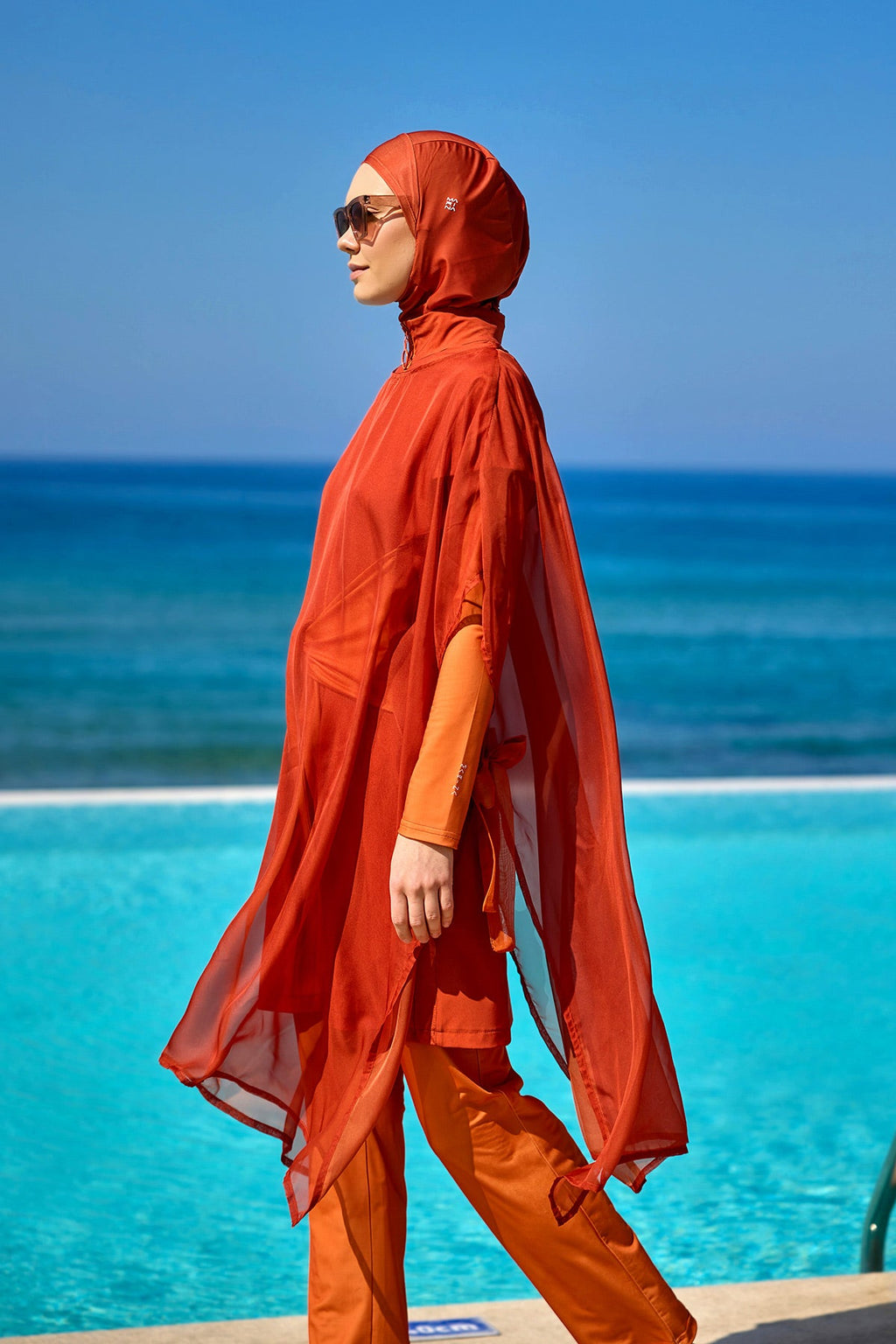 Silky Pareo/Cover-up – Sunset Orange