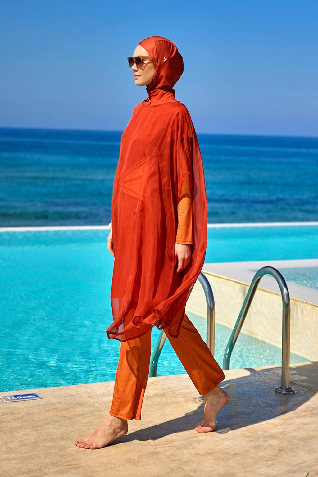 Silky Pareo/Cover-up – Sunset Orange