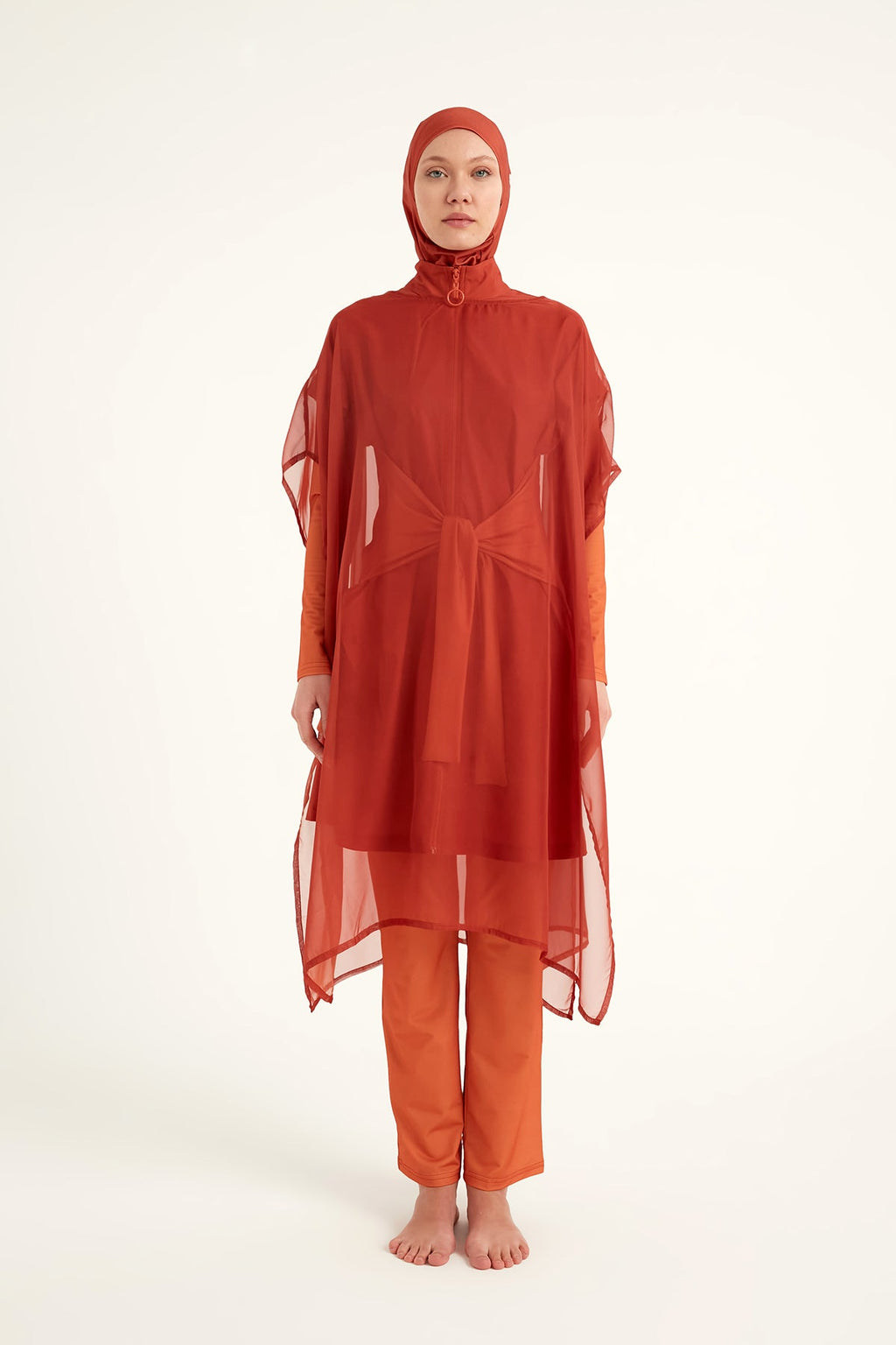 Silky Pareo/Cover-up – Sunset Orange