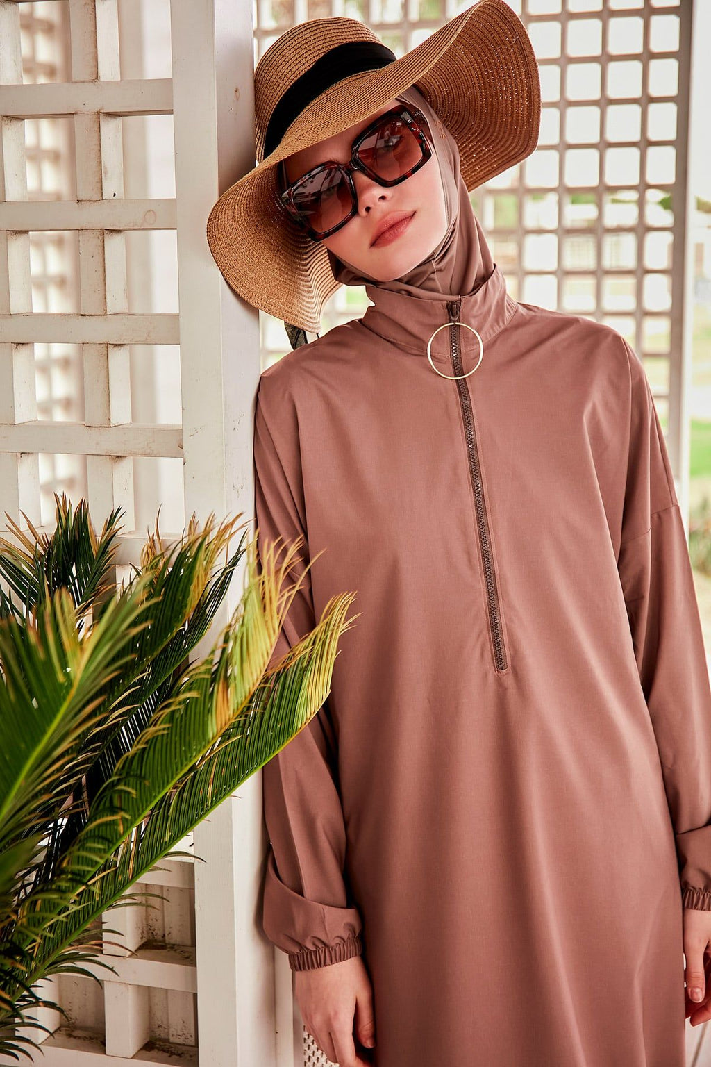 Woven Mink Burkini Modest Swimwear