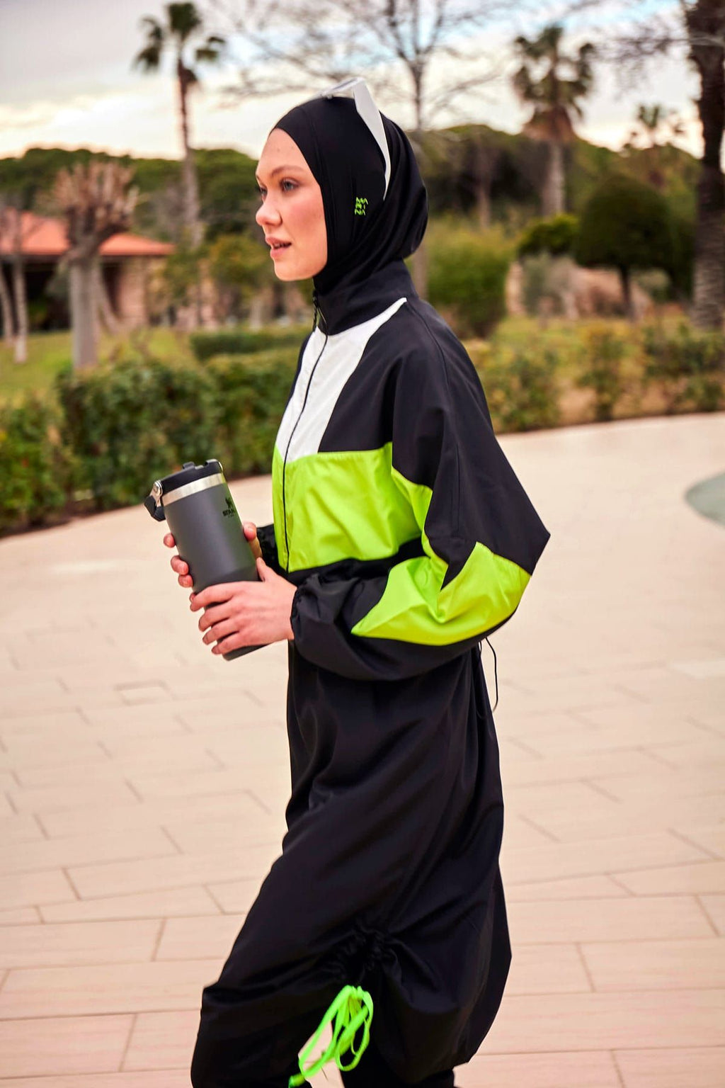 Woven Black Burkini Modest Swimwear